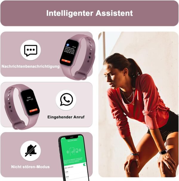 Inteligentné hodinky Blackview, dámske, pánske, vodotesné fitness hodinky, 1,47", farebný displej, fitness tracker s krokomerom, monitorom spánku, meraním srdcovej frekvencie, športové hodinky s 24 športovými režimami