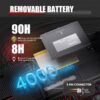 KEMOVE K68 60 % herná bezdrôtová klávesnica, 2,4 GHz / Bluetooth / USB s káblom – mechanická herná klávesnica s funkciou Hotswap a spínačmi Gateron Red, rozloženie QWERTY, RGB klávesnica pre PC – čierna