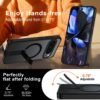 Magnetické puzdro pre Google Pixel 9/9 Pro/10/10 Pro, matné priehľadné puzdro na mobil s neviditeľným stojanom, tenký silikón odolný proti poškriabaniu, zadná strana s vojenským ochranným obalom, čierne