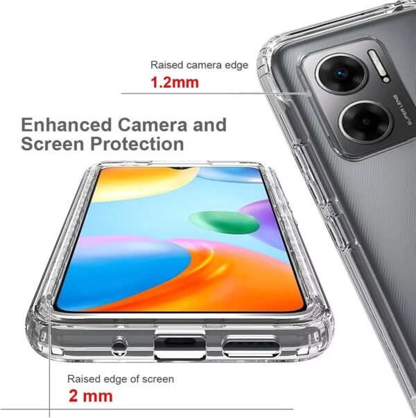 Puzdro pre Xiaomi Redmi 10 5G, 360° celoplošné [transparentné] Odolné proti nárazom puzdro na mobil [predná strana z mäkkého TPU silikónu a zadná strana z tvrdeného PC] 2 v 1 puzdro odolné proti poškriabaniu pre Xiaomi Redmi 10 5G