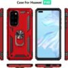 71wNbraixkL._AC_SL1500_.jpg Fetrim Puzdro pre Huawei P40, dvojvrstvové nárazuvzdorné ochranné puzdro s otočným krúžkom pre Huawei P40, červené