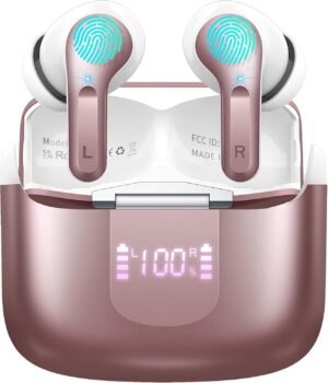 71wybR0-2xL._AC_SL1500_.jpg Bluetooth slúchadlá, bezdrôtové slúchadlá Bluetooth 5.3, slúchadlá do uší so 4 mikrofónmi s potlačením šumu (ENC), 2023, bezdrôtové slúchadlá s potlačením šumu s výdržou 40 hodín, USB-C, slúchadlá s vodotesnosťou IP7