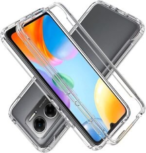 Puzdro pre Xiaomi Redmi 10 5G, 360° celoplošné [transparentné] Odolné proti nárazom puzdro na mobil [predná strana z mäkkého TPU silikónu a zadná strana z tvrdeného PC] 2 v 1 puzdro odolné proti poškriabaniu pre Xiaomi Redmi 10 5G