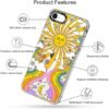 MOSNOVO Puzdro pre iPhone SE/iPhone 8/iPhone 7 – priehľadné, tenké, odolné proti nárazom, puzdro na mobil z TPU + PC, [ochrana proti pádu/poškriabaniu z 6,6 stôp] – psychedelické umenie 70. rokov Groove