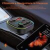 71yNNIw-EwL._AC_SL1500_.jpg FM vysielač, Bluetooth 5.3, bezdrôtový adaptér do auta, QC3.0, rýchle nabíjanie, bezdrôtový prehrávač MP3, Bluetooth, 2 USB + 1 Type-C, handsfree, podporuje USB a TF kartu