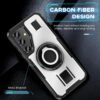 Puzdro pre Samsung Galaxy S24 FE so stojanom. [360° otočný krúžok a stojan]. Robustné ochranné puzdro odolné proti nárazom pre Samsung S24FE 5G, biele