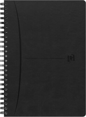 812dicXUUnL._AC_SL1500_.jpg Zápisník Oxford Signature, formát A5, kockované, okraj 5 mm, 160 strán, pevná väzba, umelá koža, čierny