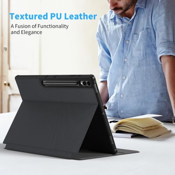 816Ow4gZqDL._AC_SL1500_.jpg EasyAcc Puzdro pre Samsung X920 Galaxy Tab S10 Ultra/Tab S9 Ultra 14,6 palca s držiakom na S Pen, tenké puzdro typu Folio Book Cover so stojanom, ochranné puzdro na tablet, nastavenie viacerých uhlov, čierne