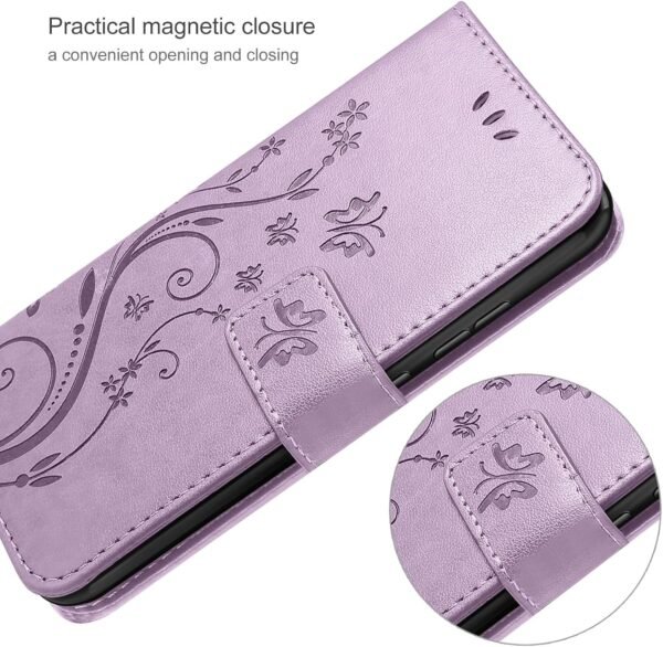 81Ob26PUyBL._AC_SL1500_.jpg AROYI Kožené puzdro kompatibilné s Xiaomi Redmi Note 13 4G (nie je vhodné pre 5G) – puzdro a ochranná fólia, peňaženkové puzdro na mobilný telefón, kožená taška, priehradky na karty, ochranné puzdro kompatibilné