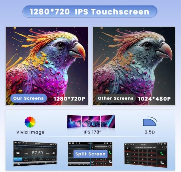 81Tur9qNOwL._AC_SL1500_.jpg Hikity 8-jadrový 4 GB + 64 GB Android 15 Autorádio pre FIAT Doblo/nová karoséria 2015 Rádio s bezdrôtovým pripojením CarPlay, Android Auto, Bluetooth, handsfree, 9" displej, GPS, WiFi, SWC, USB Type-C, DSP