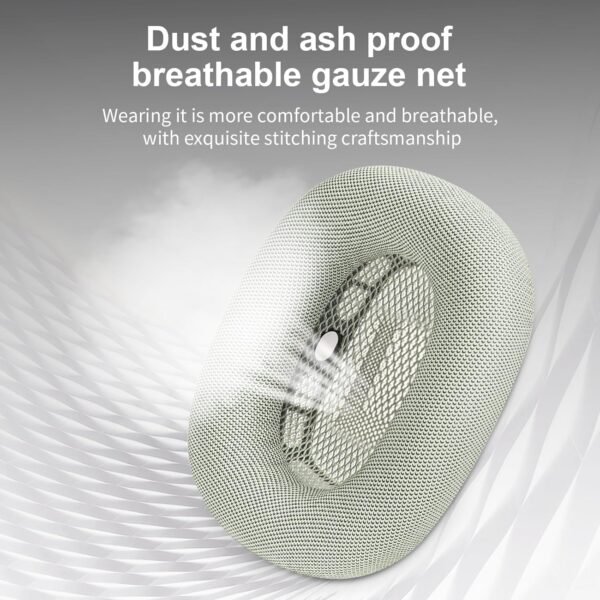Náhradné ušné vankúšiky pre slúchadlá Apple AirPods Max, náhradné kožené náušníky, odolné proti potu, s magnetom, z proteínovej kože a pamäťovej peny (strieborné)