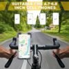 AiQInu Držiak na mobilný telefón na riadidlá bicykla, držiak na mobilný telefón na motocykel, držiak na smartfón na bicykel, držiak na telefón na bicykel, príslušenstvo na motocykel, univerzálny držiak na riadidlá pre iPhone