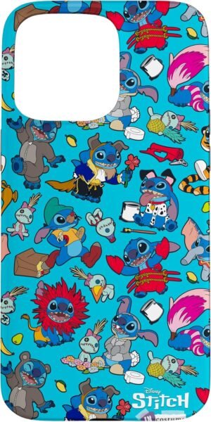 81rK5bqzMsL._AC_SL1500_.jpg Puzdro pre iPhone 15 Pro Max s motívom Disney 100: Stitch v kostýme, postavičkami Disney a Scrumpom