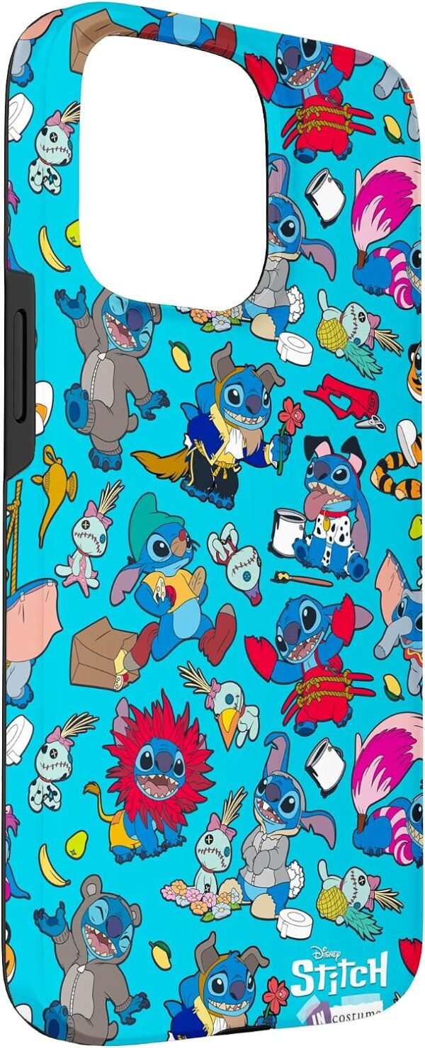 81s7krDNgeL._AC_SL1500_.jpg Puzdro pre iPhone 15 Pro Max s motívom Disney 100: Stitch v kostýme, postavičkami Disney a Scrumpom