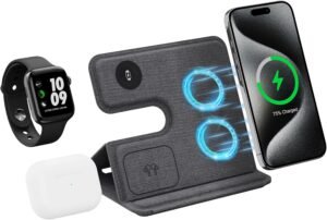 81xxIfRLmJL._AC_SL1500_.jpg 3 v 1 nabíjacie stanica – bezdrôtová nabíjačka pre Apple a Samsung, skladateľná indukčná bezdrôtová nabíjačka pre Apple Watch