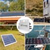 Menič 800 W – menič IP65 vodotesný – solárny menič s aplikáciou WLAN pre 2 solárne moduly pre balkónovú elektráreň, menič pre balkónovú elektráreň 190–270 V AC, strieborný