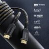 91RKYYOb2mL._SL1500_.jpg KabelDirekt – Kábel HDMI 2.1 8K/4K – 3 m – nerozbitný kovový konektor a opletenie (8K pri 60 Hz, Ultra High Speed/48 G, najnovší štandard, ideálny pre PS5/Xbox, monitor/TV/projektor, čierny)