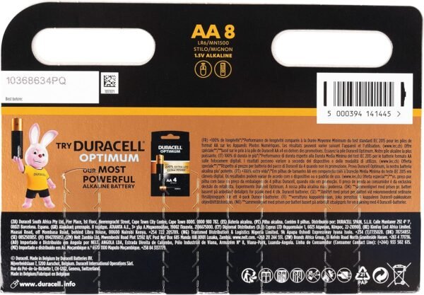 91n9cPCDhL._AC_SL1500_.jpg Duracell – Plus AA Stilo alkalické batérie, balenie po 8 ks, 1,5 V, LR6, MN1500