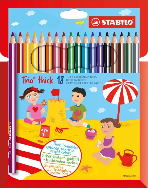a1b6dbe548688dd43e19fbe529c0.jpg Farbičky Jumbo STABILO Trio hrubé trojuholníkové 18 farieb