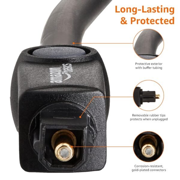 AmazonBasics HL-003143 audio kábel 3 m TOSLINK Čierny