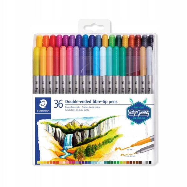 afbc7fb64732bb89401114e549c3.jpg Fixky Staedtler 36 ks Design Journey obojstranné vodoodolné 36 farieb