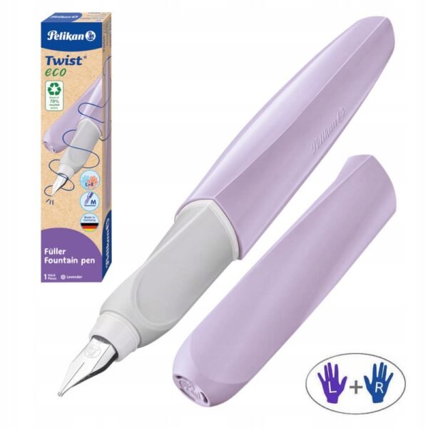 b6afbd384c2d93c902c69f1f5a68.jpg Pelikan plniace pero Twist pre pravákov a ľavákov, vres, levanduľa