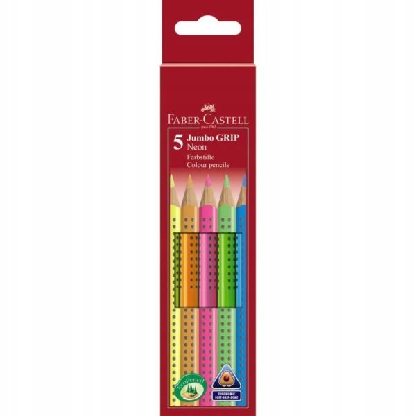 Farbičky Faber-Castell Jumbo Neon 5 ks