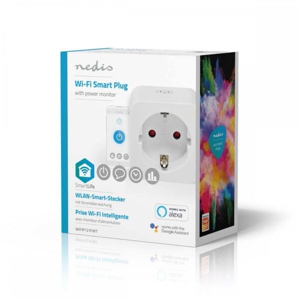 beff38074827a5e15976a21ea199.jpg NEDIS WIFIP121FWT Inteligentná Smart zásuvka s monitorovaním spotreby energie, 3680W