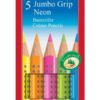 Farbičky Faber-Castell Jumbo Neon 5 ks