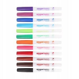 c1673de447b5b04827a22a713207.jpg Popisovateľ na tabuľu, rôzne farby, AmazonBasics, 12 ks