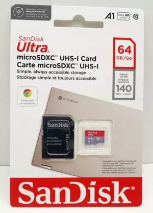 cbc4d7984902bc0fcee146016710.jpg SANDISK ULTRA MICROSDXC KARTA 64 GB + SD ADAPTÉR DO 140 MB/S PRE CHROMEBOOK