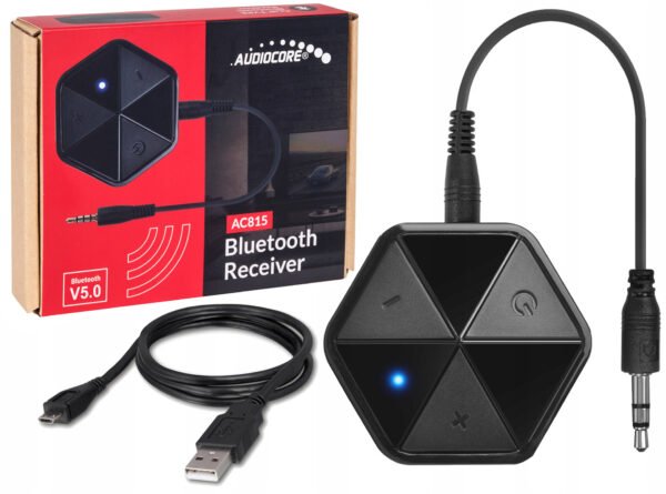 Bluetooth adaptér Audiocore AC815 prijímač s klipom