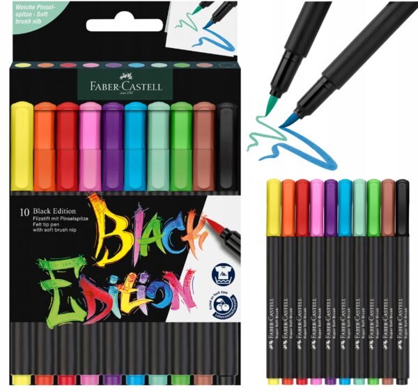 dcba9ee2404fbb0d1a4b00fa4e47.jpg Štetcové fixky Black Edition x10 Faber-Castell