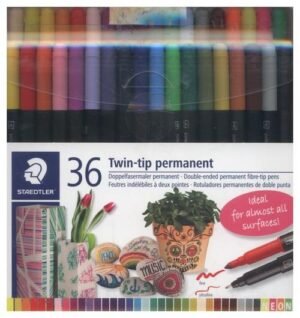 Fixky Staedtler 36 ks Design Journey obojstranné vodoodolné 36 farieb