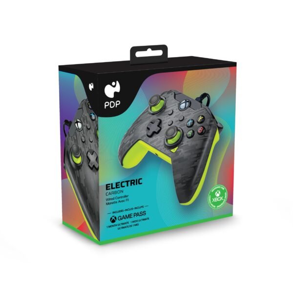 PDP Xbox Ovládač drôtový Electric Carbon