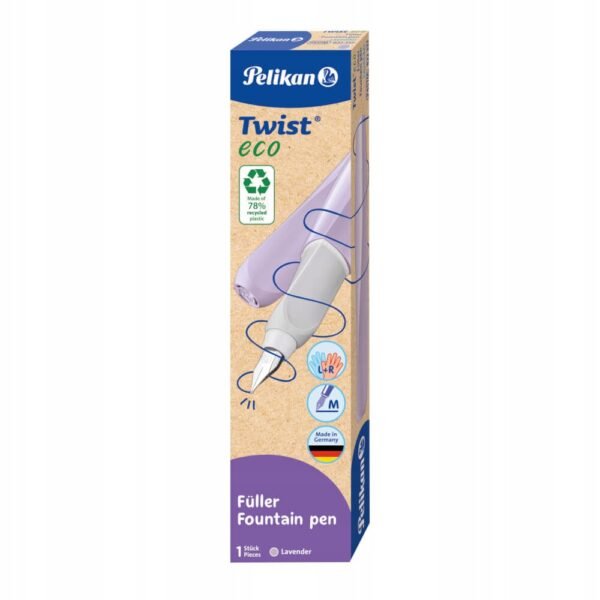 eb8d85144153bbe9f95847750d22.jpg Pelikan plniace pero Twist pre pravákov a ľavákov, vres, levanduľa