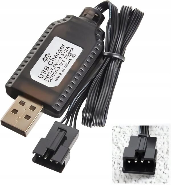USB kábel RC Aliwisdom so zástrčkou SM-4P pre LiPo 2S 7,4 V batériu