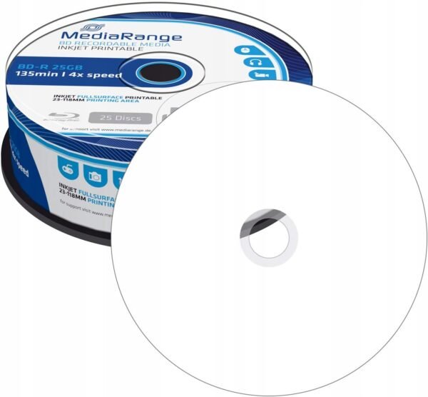 f9d1b45b4e9ab2f879d59c57f7b9.jpg Blu-ray disk MediaRange BD-R 25 GB 25 ks na potlač