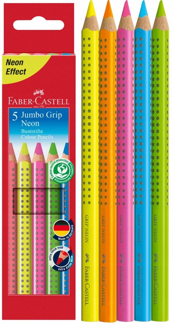 Farbičky Faber-Castell Jumbo Neon 5 ks