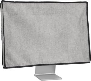 kwmobile KWM000017VG002C — ľanový ochranný obal na monitor 31 – 32", svetlosivý