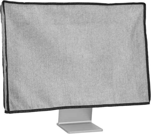 kwmobile KWM000017VG002C — ľanový ochranný obal na monitor 31 – 32", svetlosivý