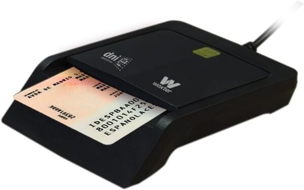Woxter PE26-003 — kontaktná USB čítačka španielskeho elektronického preukazu DNI, čierna