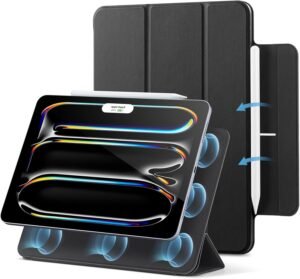 ESR Rebound — trojdielne puzdro na iPad Pro 13 M4/M5 s magnetickým uchytením čierne