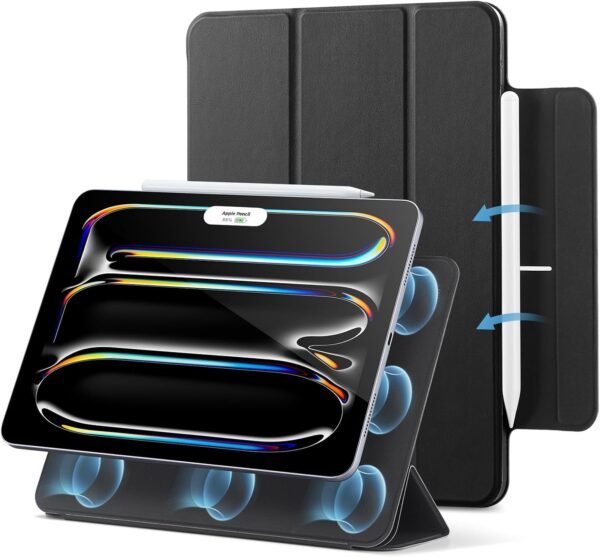 ESR Rebound — trojdielne puzdro na iPad Pro 13 M4/M5 s magnetickým uchytením čierne