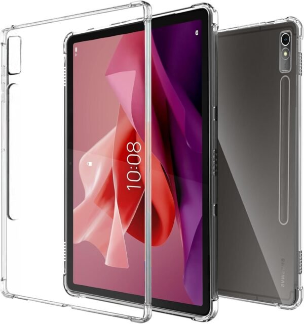 KUSINHOKA — priehľadný TPU obal na Lenovo Tab P12 12,7 palca so zosilnenými rohmi
