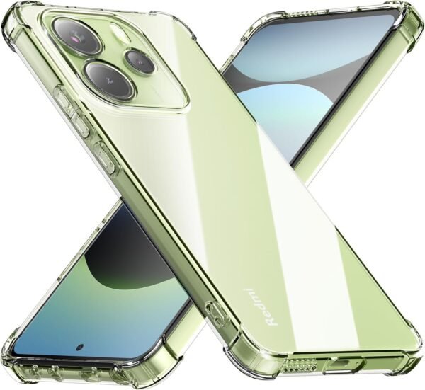 Cresee — priehľadný kryt na Xiaomi Redmi Note 14 4G z mäkkého TPU so zosilnenými rohmi