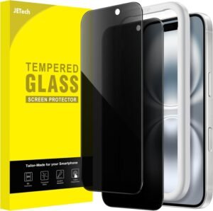 JETech — tvrdené sklo s ochranou súkromia na iPhone 16 6,1 palca, 2 kusy s inštalačným nástrojom
