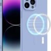 MyGadget — dvojvrstvový silikónový kryt na iPhone 14 Pro Max kompatibilný s MagSafe svetlomodrý