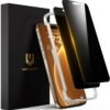 UNBREAKcable UBMU597 — ochranné sklo s filtrom súkromia na iPhone 16 Pro, 2 kusy s rámčekom