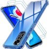 ivoler — priehľadný TPU obal na Xiaomi Redmi Note 11 4G / 11S 4G + 3 tvrdené sklá